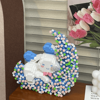 Thumbnail for Cute LEGO Compatible Cinnamoroll Floral Moon Building Bricks - ArtGalleryZen