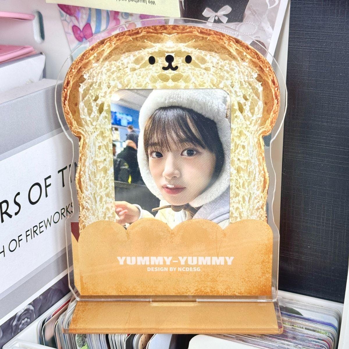 Cute Little Bread Kpop Acrylic Photocard Holder - ArtGalleryZen