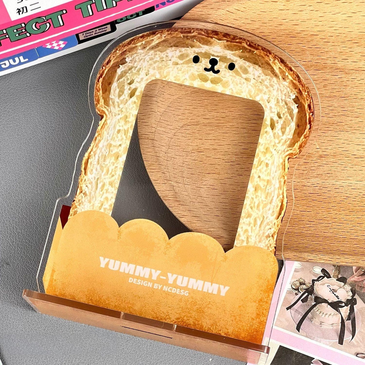 Cute Little Bread Kpop Acrylic Photocard Holder - ArtGalleryZen