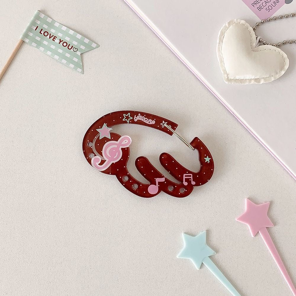 Cute Lucky Clover Strawberry Wing Kpop Acrylic Keychain Carabiner - ArtGalleryZen