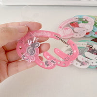 Thumbnail for Cute Lucky Clover Strawberry Wing Kpop Acrylic Keychain Carabiner - ArtGalleryZen