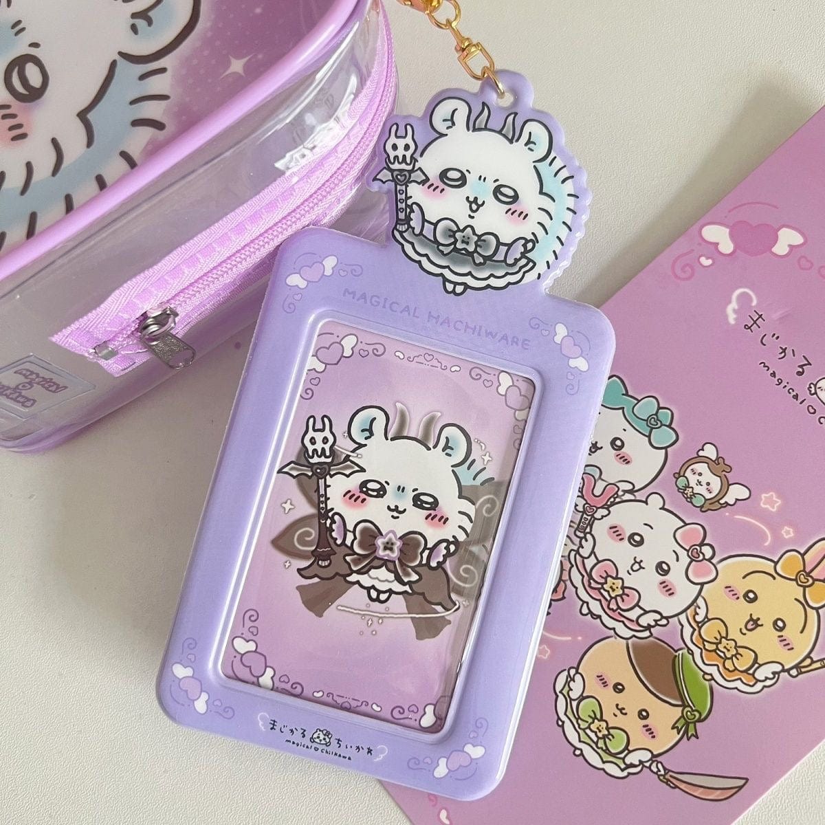Cute Magical Chiikawa Kpop Keychain Photocard Holder - ArtGalleryZen