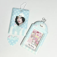 Thumbnail for Cute Mamegoma Polka Dot Kpop Keychain Photocard Holder - ArtGalleryZen