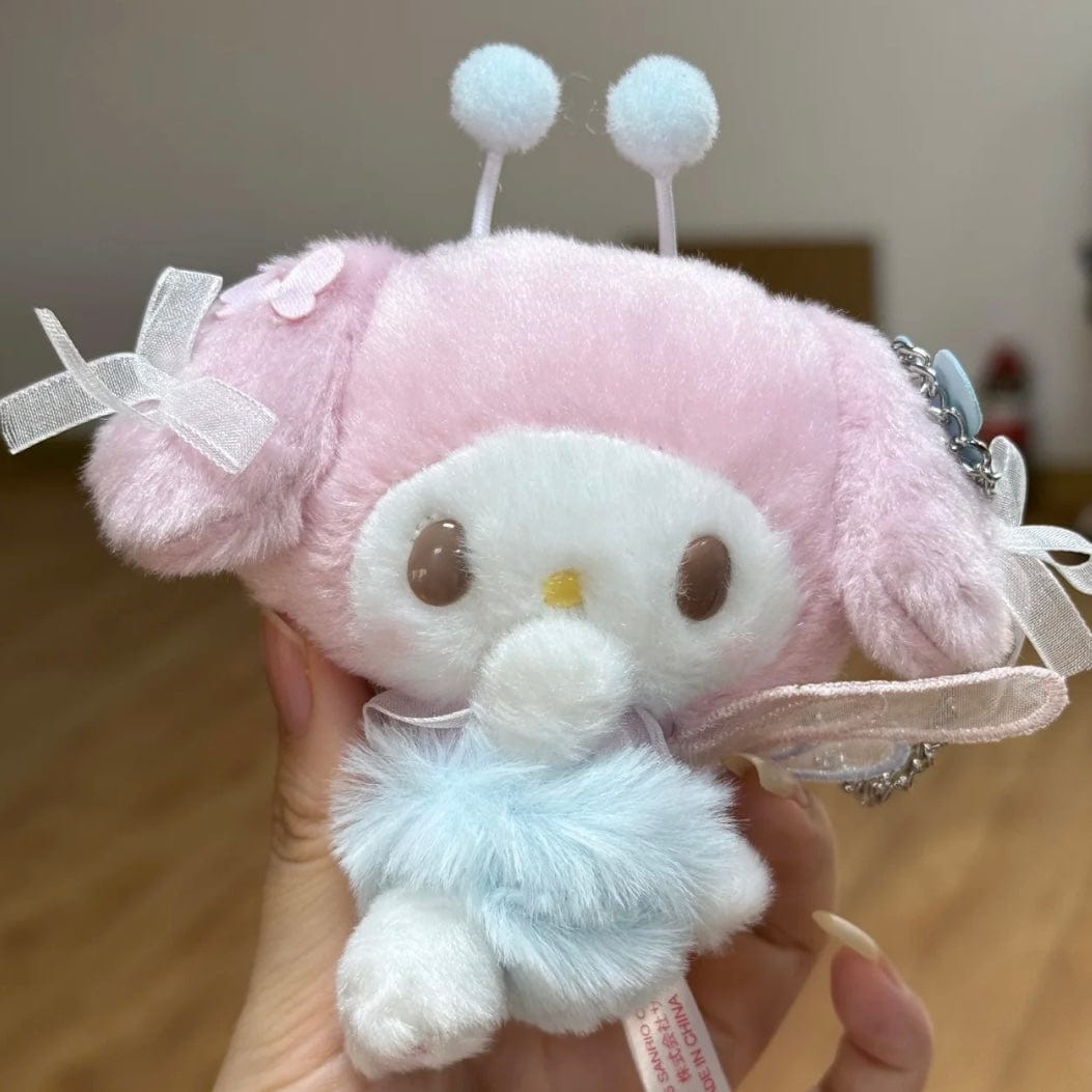 Cute My Melody Hello Kitty Plush Keychain Doll - ArtGalleryZen