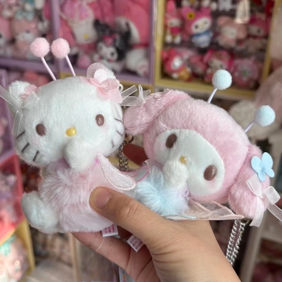 Cute My Melody Hello Kitty Plush Keychain Doll - ArtGalleryZen
