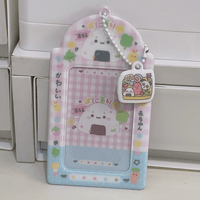 Thumbnail for Cute Onigiri Pudding Panda Kpop Keychain Photocard Holder - ArtGalleryZen