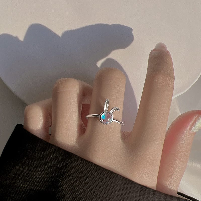 Cute Opal Rabbit Ring - ArtGalleryZen