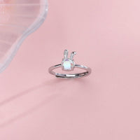 Thumbnail for Cute Opal Rabbit Ring - ArtGalleryZen