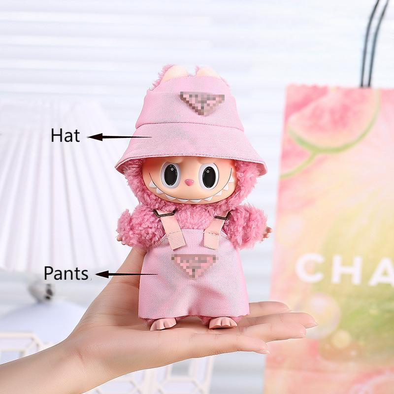 Cute Pink Bow Angel Wings Labubu 17cm Doll Clothes - ArtGalleryZen