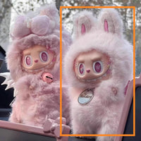 Thumbnail for Cute Pink Bow Angel Wings Labubu 17cm Doll Clothes - ArtGalleryZen