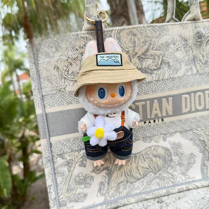 Cute Pink Bow Angel Wings Labubu 17cm Doll Clothes - ArtGalleryZen