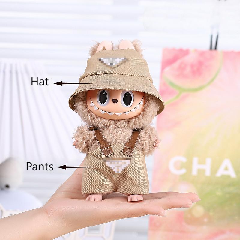 Cute Pink Bow Angel Wings Labubu 17cm Doll Clothes - ArtGalleryZen