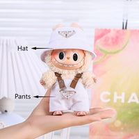 Thumbnail for Cute Pink Bow Angel Wings Labubu 17cm Doll Clothes - ArtGalleryZen