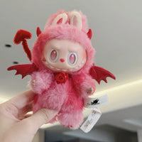 Thumbnail for Cute Pink Bow Angel Wings Labubu 17cm Doll Clothes - ArtGalleryZen