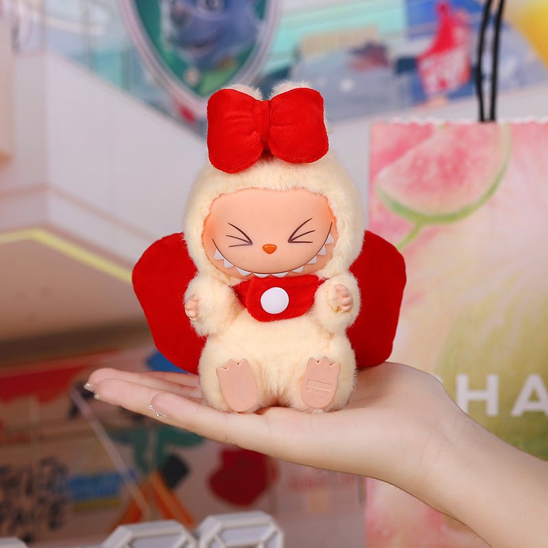 Cute Pink Bow Angel Wings Labubu 17cm Doll Clothes - ArtGalleryZen