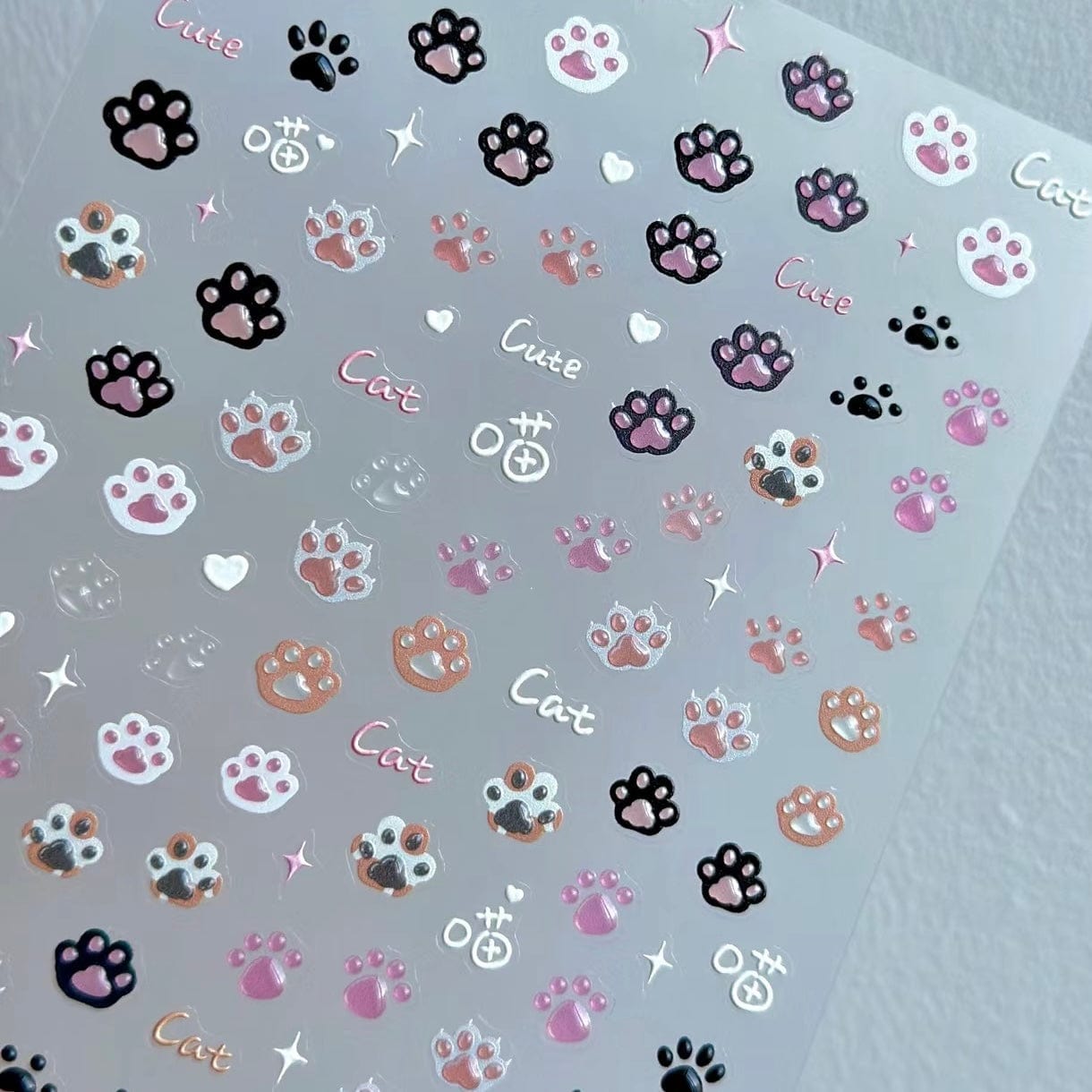 Cute Pink Cat Claw Jelly Nail Art Decoration Stickers DIY Nail Ornament - ArtGalleryZen