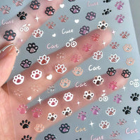Thumbnail for Cute Pink Cat Claw Jelly Nail Art Decoration Stickers DIY Nail Ornament - ArtGalleryZen