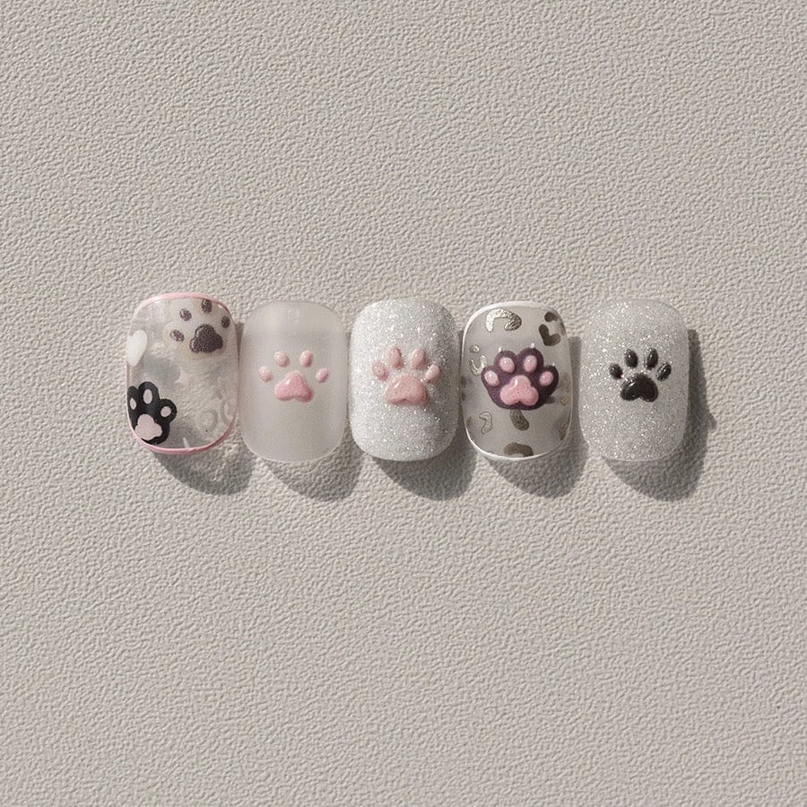 Cute Pink Cat Claw Jelly Nail Art Decoration Stickers DIY Nail Ornament - ArtGalleryZen