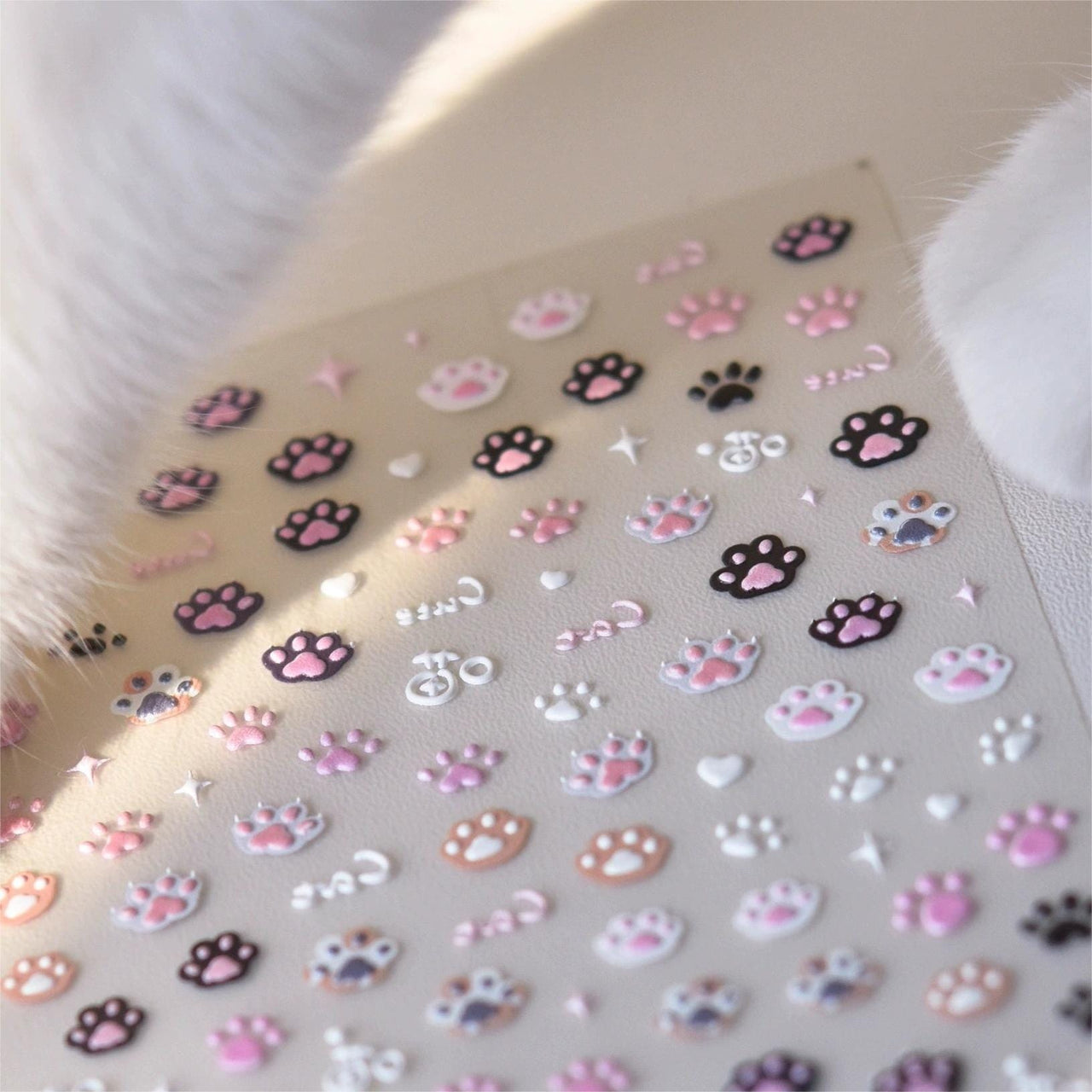 Cute Pink Cat Claw Jelly Nail Art Decoration Stickers DIY Nail Ornament - ArtGalleryZen