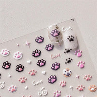 Thumbnail for Cute Pink Cat Claw Jelly Nail Art Decoration Stickers DIY Nail Ornament - ArtGalleryZen