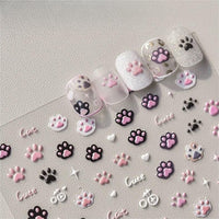 Thumbnail for Cute Pink Cat Claw Jelly Nail Art Decoration Stickers DIY Nail Ornament - ArtGalleryZen
