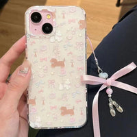 Thumbnail for Cute Pink Ribbon Dance Theatrical Charm iPhone Case - ArtGalleryZen