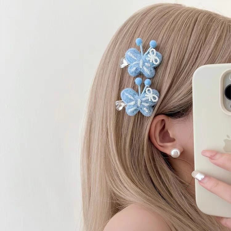 Cute Plush Butterfly Hair Clip - ArtGalleryZen