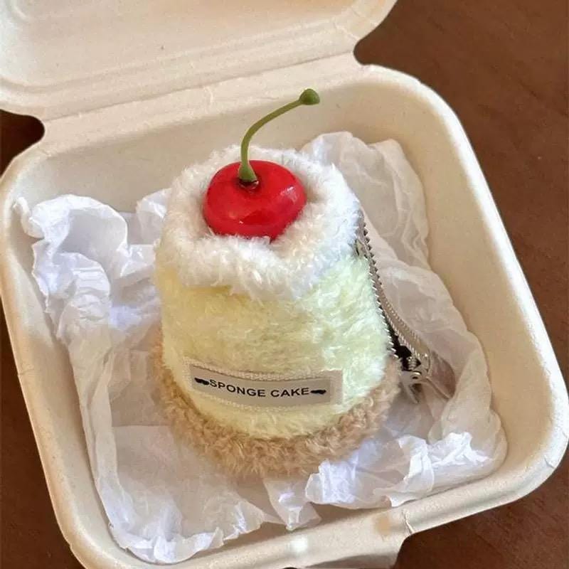 Cute Plush Cherry Cream Dessert  Hair Clip - ArtGalleryZen