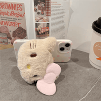 Thumbnail for Cute Plush Hello Kitty Stand iPhone Case - ArtGalleryZen