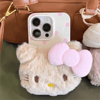 Thumbnail for Cute Plush Hello Kitty Stand iPhone Case - ArtGalleryZen