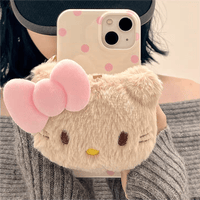 Thumbnail for Cute Plush Hello Kitty Stand iPhone Case - ArtGalleryZen