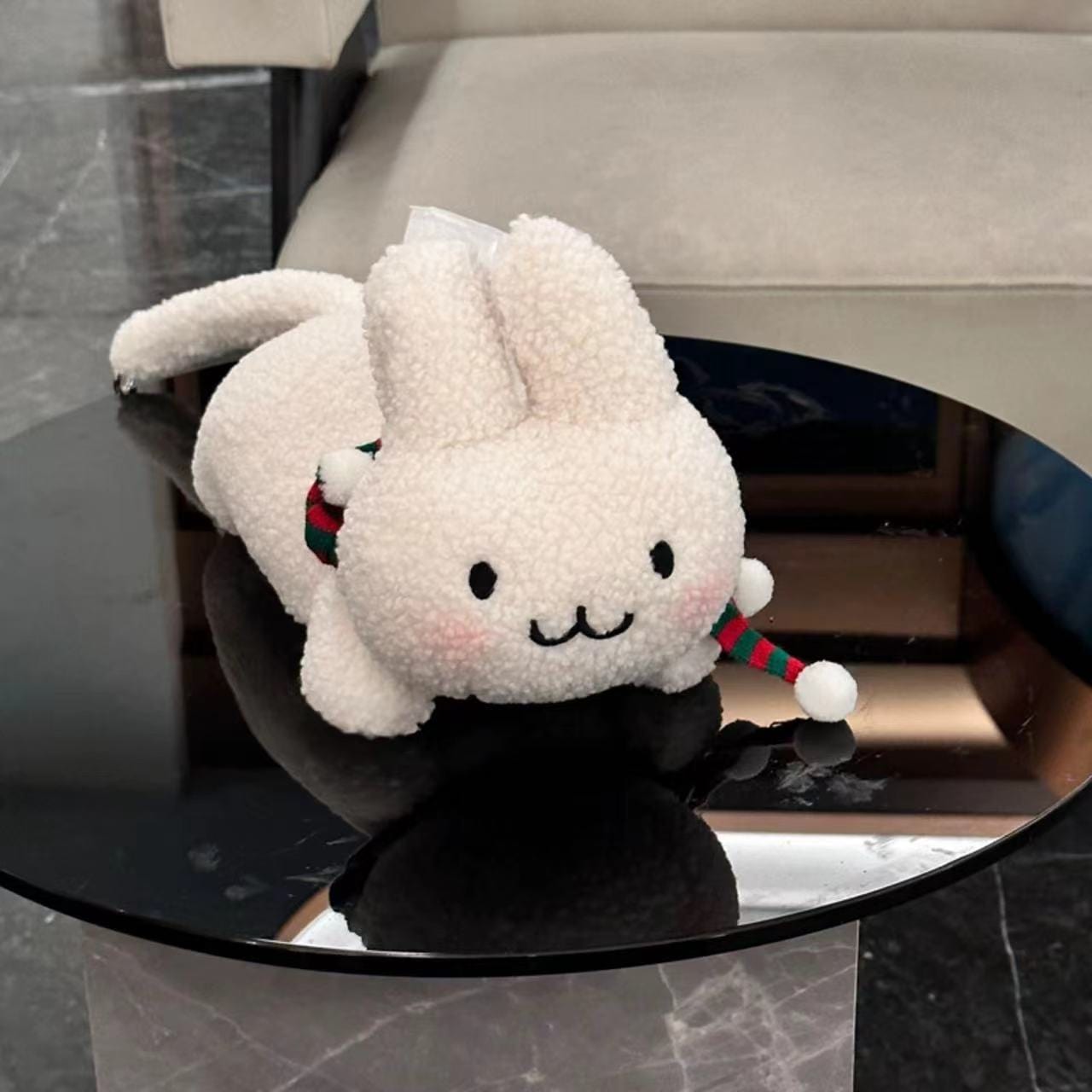 Cute Plush Rabbit Car Tissue Holder Tissue Bag - ArtGalleryZen