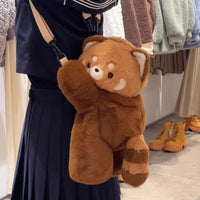 Thumbnail for Cute Plush Raccoon Panda Crossbody Bag Backpack - ArtGalleryZen