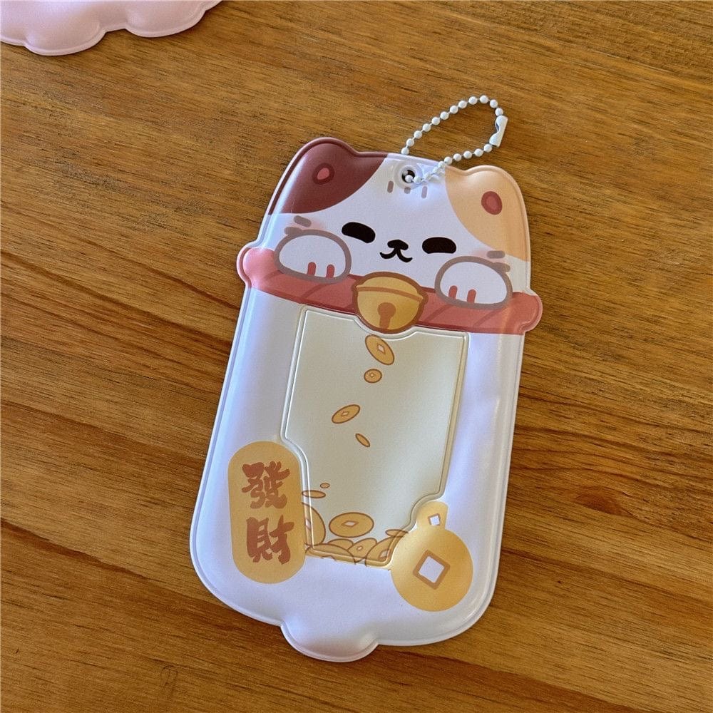 Cute Puppy Cat Bear Hamster Kpop Keychain Photocard Holder - ArtGalleryZen