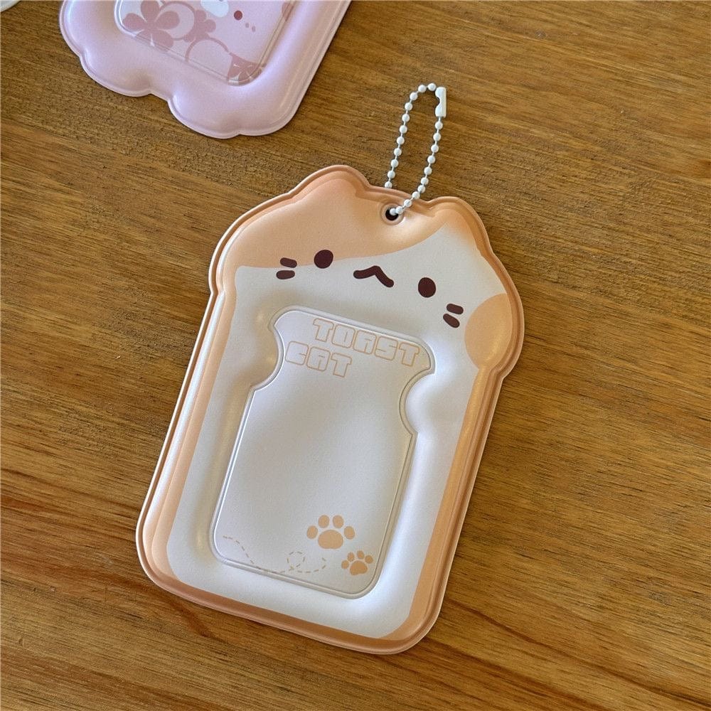 Cute Puppy Cat Bear Hamster Kpop Keychain Photocard Holder - ArtGalleryZen