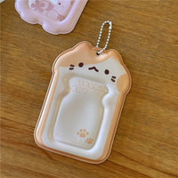 Thumbnail for Cute Puppy Cat Bear Hamster Kpop Keychain Photocard Holder - ArtGalleryZen