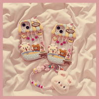 Thumbnail for Cute Rilakkuma Dessert House Hollow iPhone Case - ArtGalleryZen