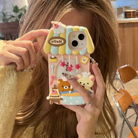 Thumbnail for Cute Rilakkuma Dessert House Hollow iPhone Case - ArtGalleryZen