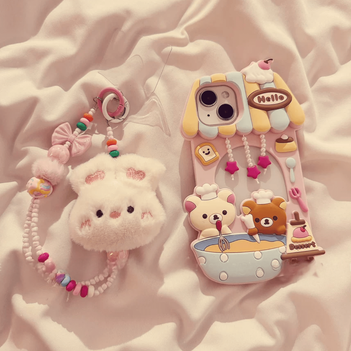 Cute Rilakkuma Dessert House Hollow iPhone Case - ArtGalleryZen