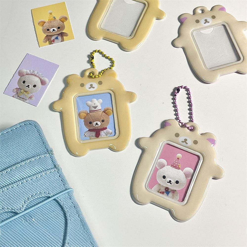 Cute Rilakkuma Kpop Keychain Photocard Holder - ArtGalleryZen