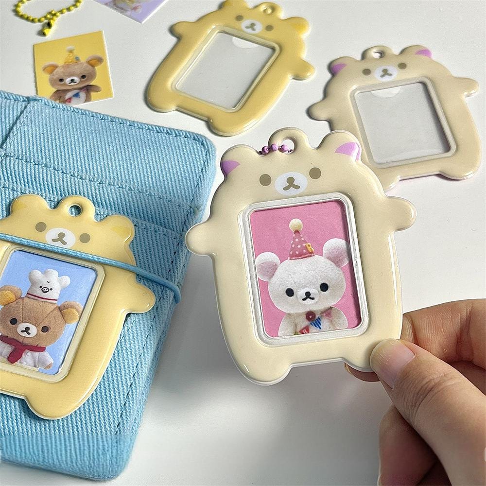 Cute Rilakkuma Kpop Keychain Photocard Holder - ArtGalleryZen