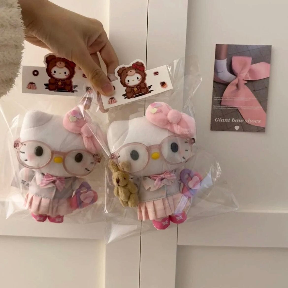 Cute School Uniform Hello Kitty Plush Keychain Doll - ArtGalleryZen
