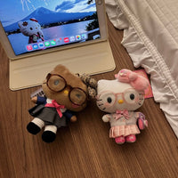 Thumbnail for Cute School Uniform Hello Kitty Plush Keychain Doll - ArtGalleryZen