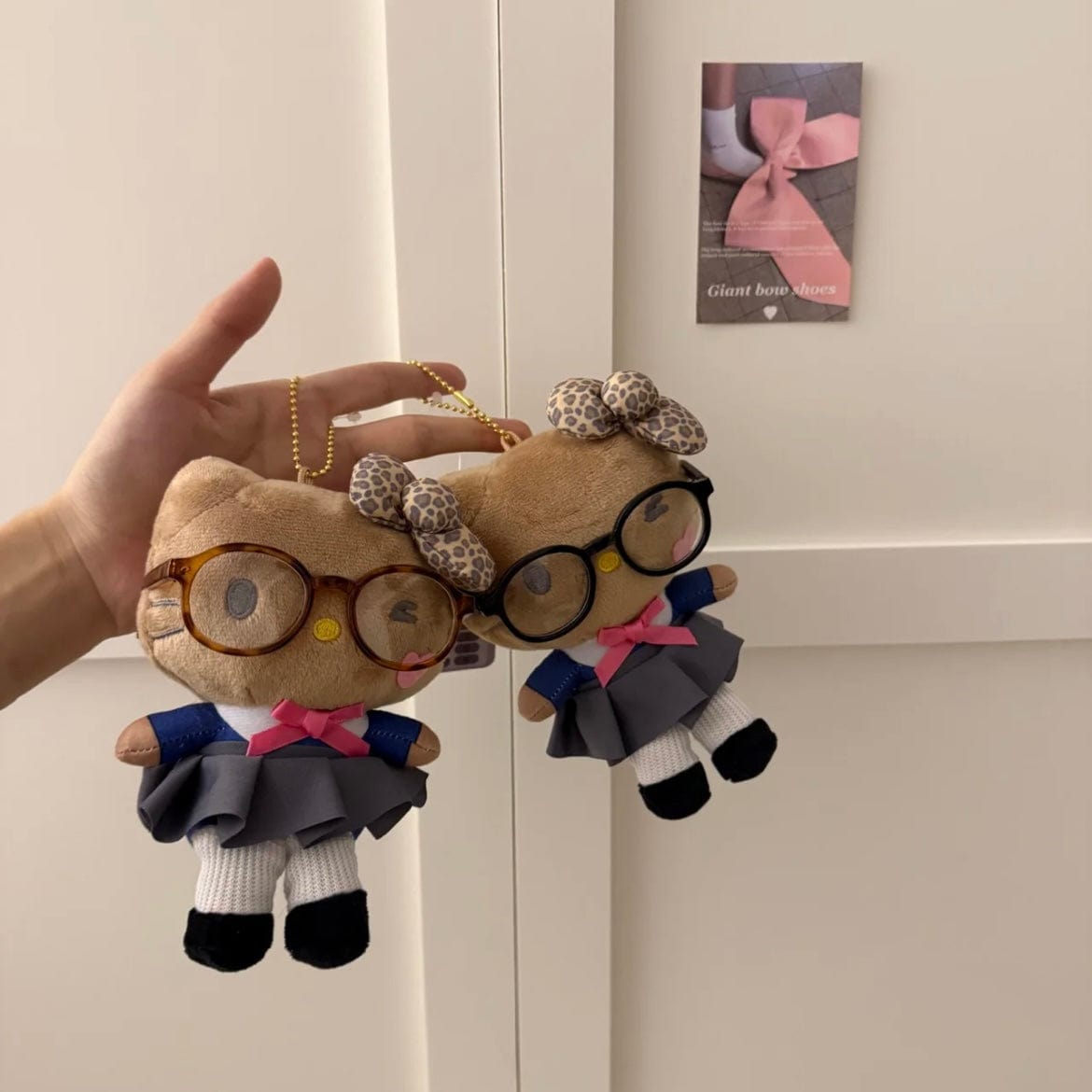 Cute School Uniform Hello Kitty Plush Keychain Doll - ArtGalleryZen