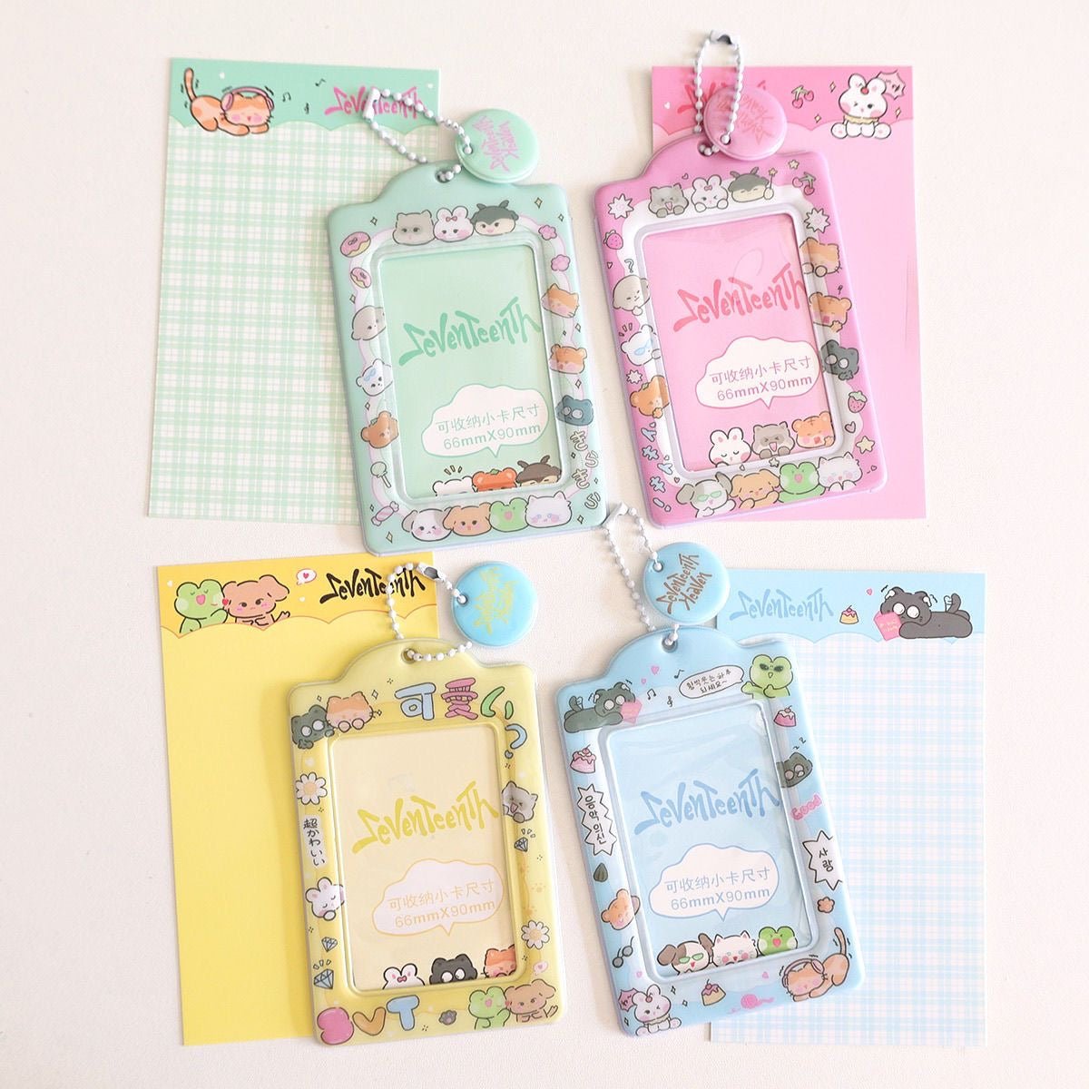 Cute SEVENTEEN Carat Kpop Keychain Photocard Holder - ArtGalleryZen
