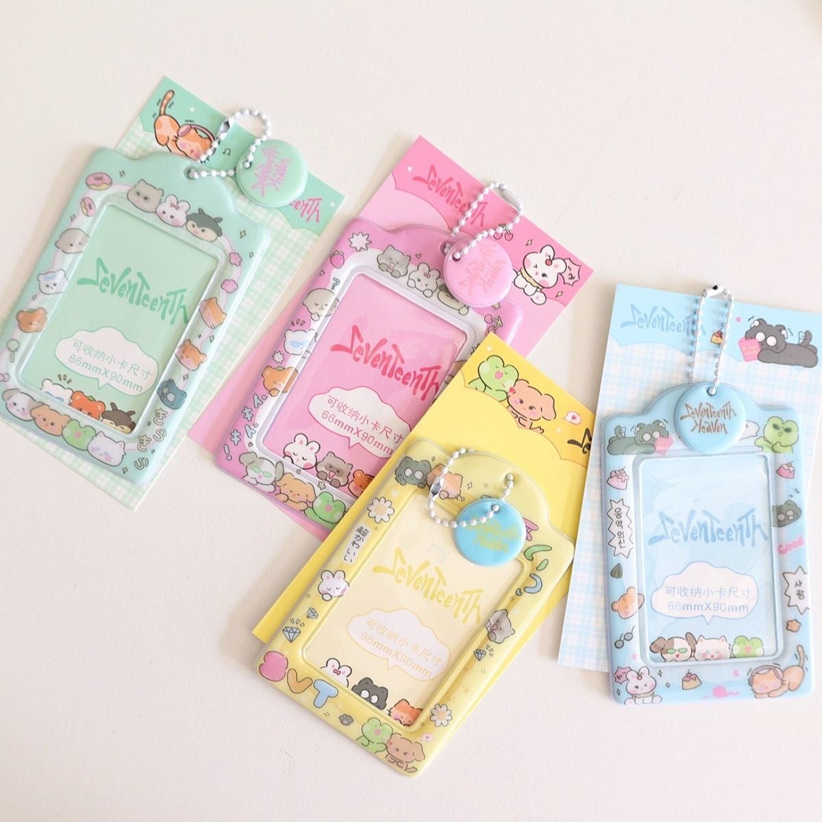 Cute SEVENTEEN Carat Kpop Keychain Photocard Holder - ArtGalleryZen