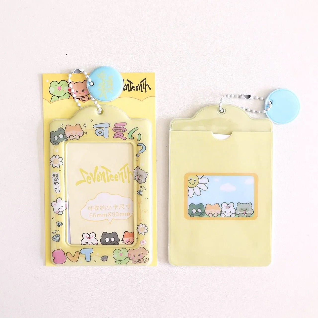 Cute SEVENTEEN Carat Kpop Keychain Photocard Holder - ArtGalleryZen