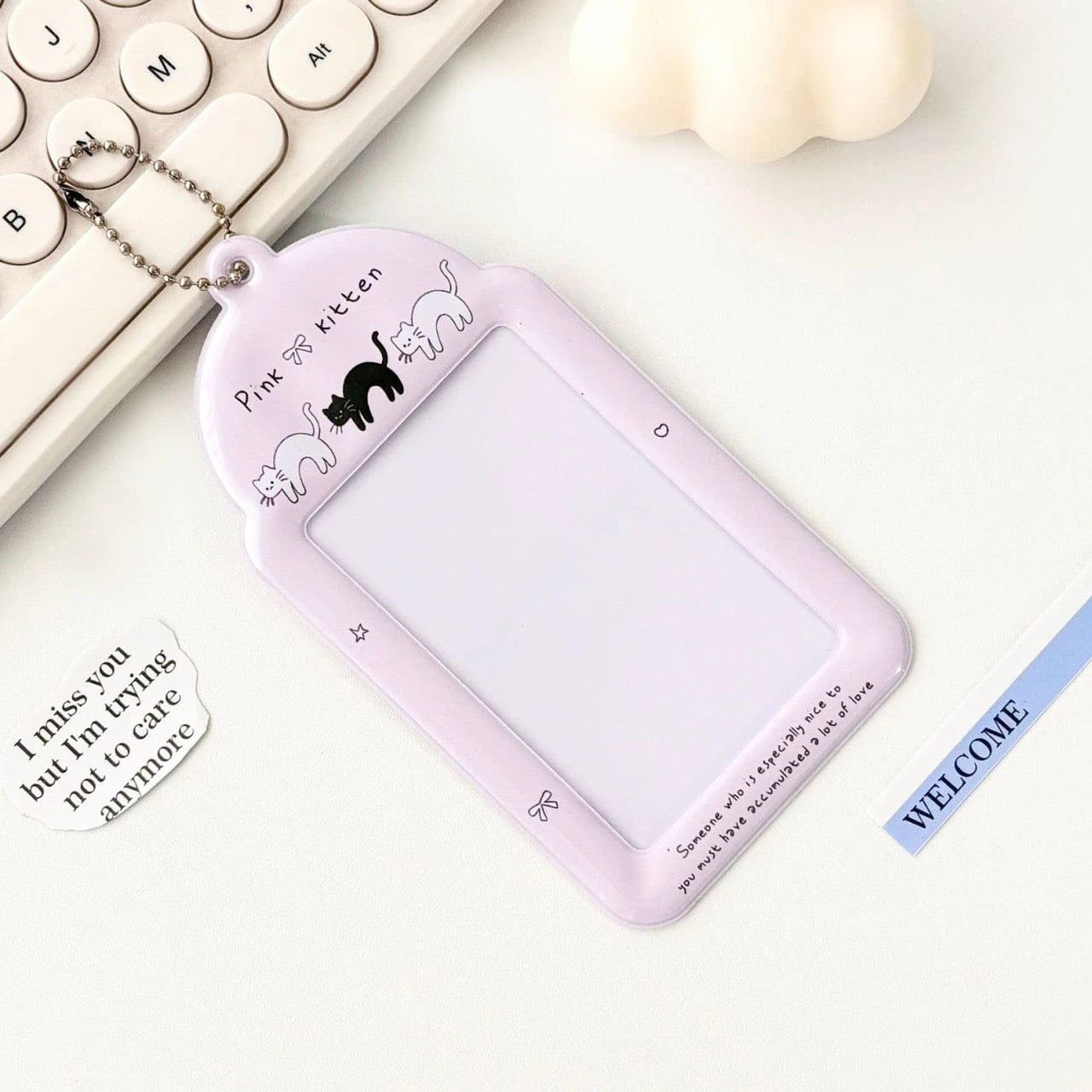 Cute Sheep Bunny Puppy Kitten Kpop Keychain Photocard Holder - ArtGalleryZen