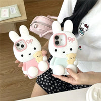 Thumbnail for Cute Sitting Miffy Silicone iPhone Case - ArtGalleryZen