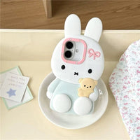 Thumbnail for Cute Sitting Miffy Silicone iPhone Case - ArtGalleryZen